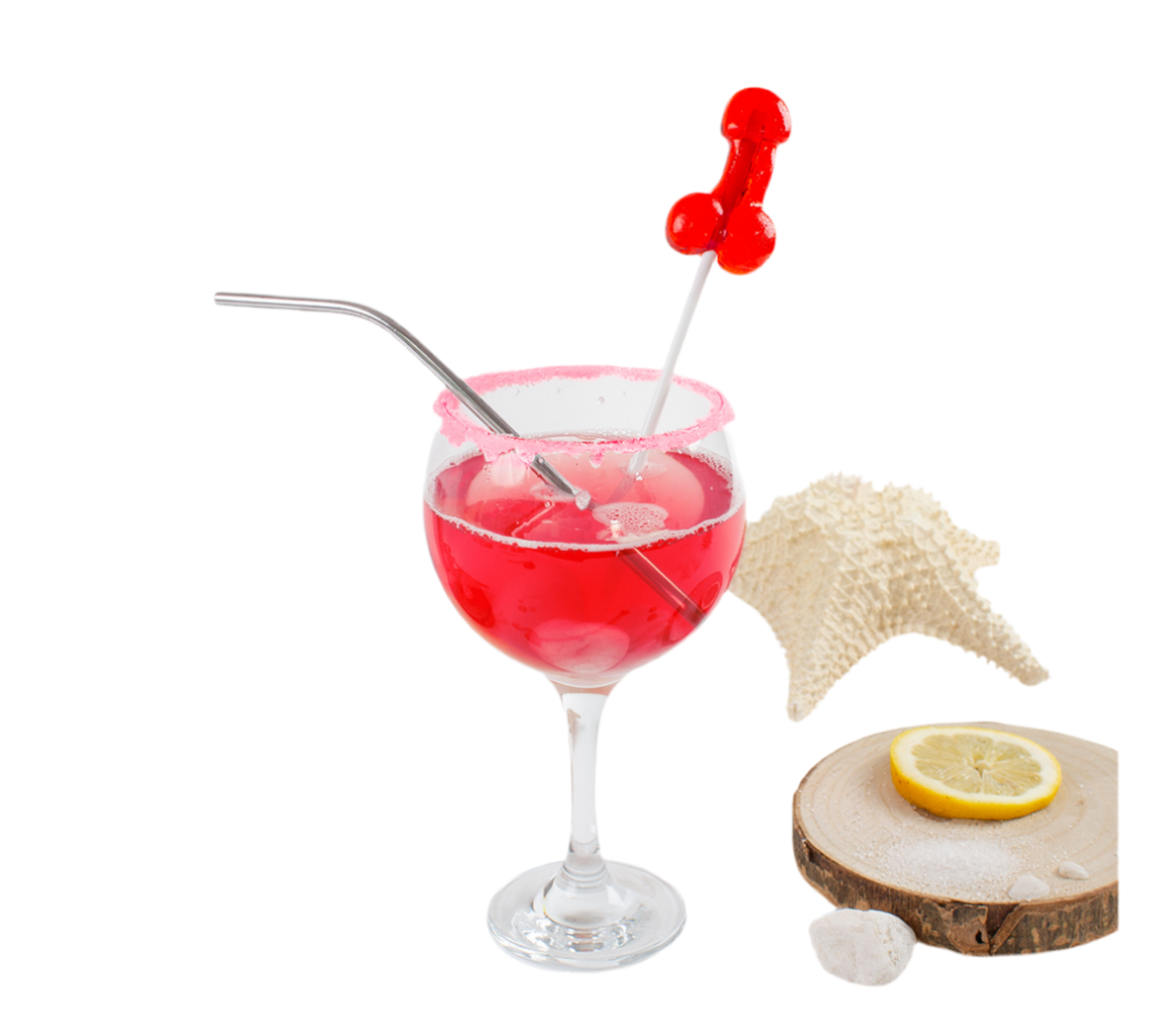 SUCETTE PÉNIS DAIQUIRI FRAISE AVEC ALCOOL