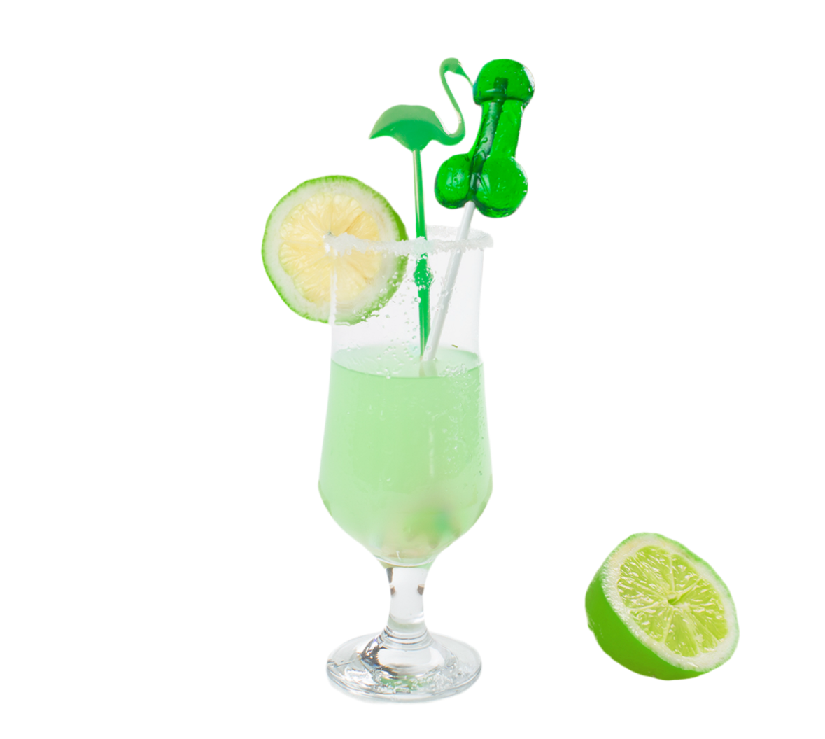 SUCETTE PÉNIS MOJITO AVEC ALCOOL